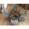 1.2m Reclaimed Teak Root Square Dining Table with 4 Zorro Chairs - 3